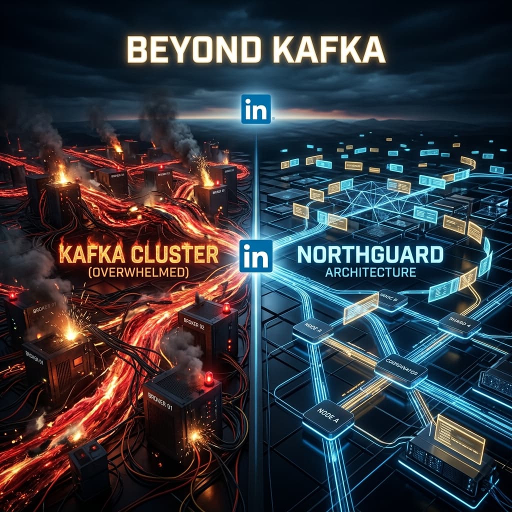 Kafka vs Northguard — monolithic partitions vs dynamic segment-based architecture