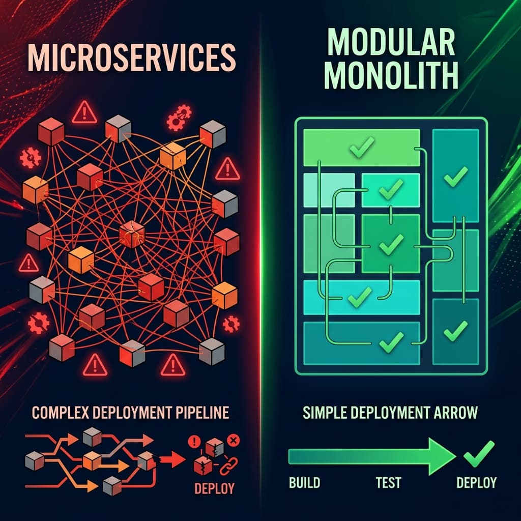 The real tradeoff — microservices complexity vs modular monolith simplicity